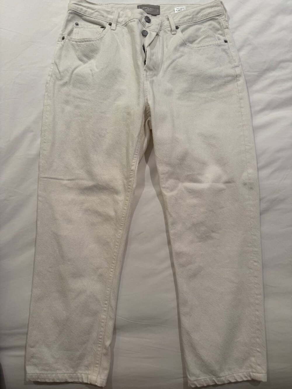 Everlane The 90's Cheeky Jean - Off-white, ankle, size 30